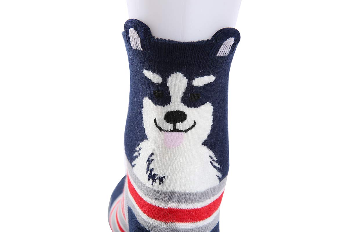 DOBIKULU Womens Cute Animal Socks, Puppy Dog Lover Gifts for Women, Female Presents for Mom Lady, Funny Cotton Casual Crew Novelty Dog Socks, Fun Lovely Print Pattern Sock