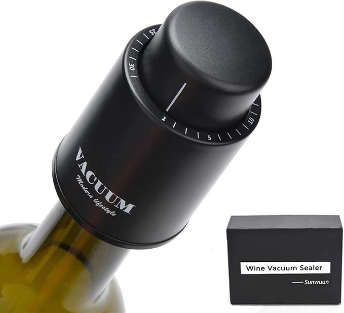 [2 PACK] Wine Bottle Stoppers,Real Vacuum Stoppers,Reusable Wine Preserver,Wine Corks Keep Fresh,Best Christmas and Birthd...