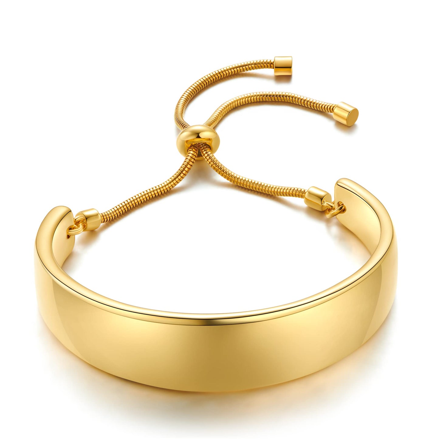 ENSKEFEN Chunky Bracelets for Women Adjustable Slider Bangle Bracelets for Women Trendy Minimalist Chain Bracelet
