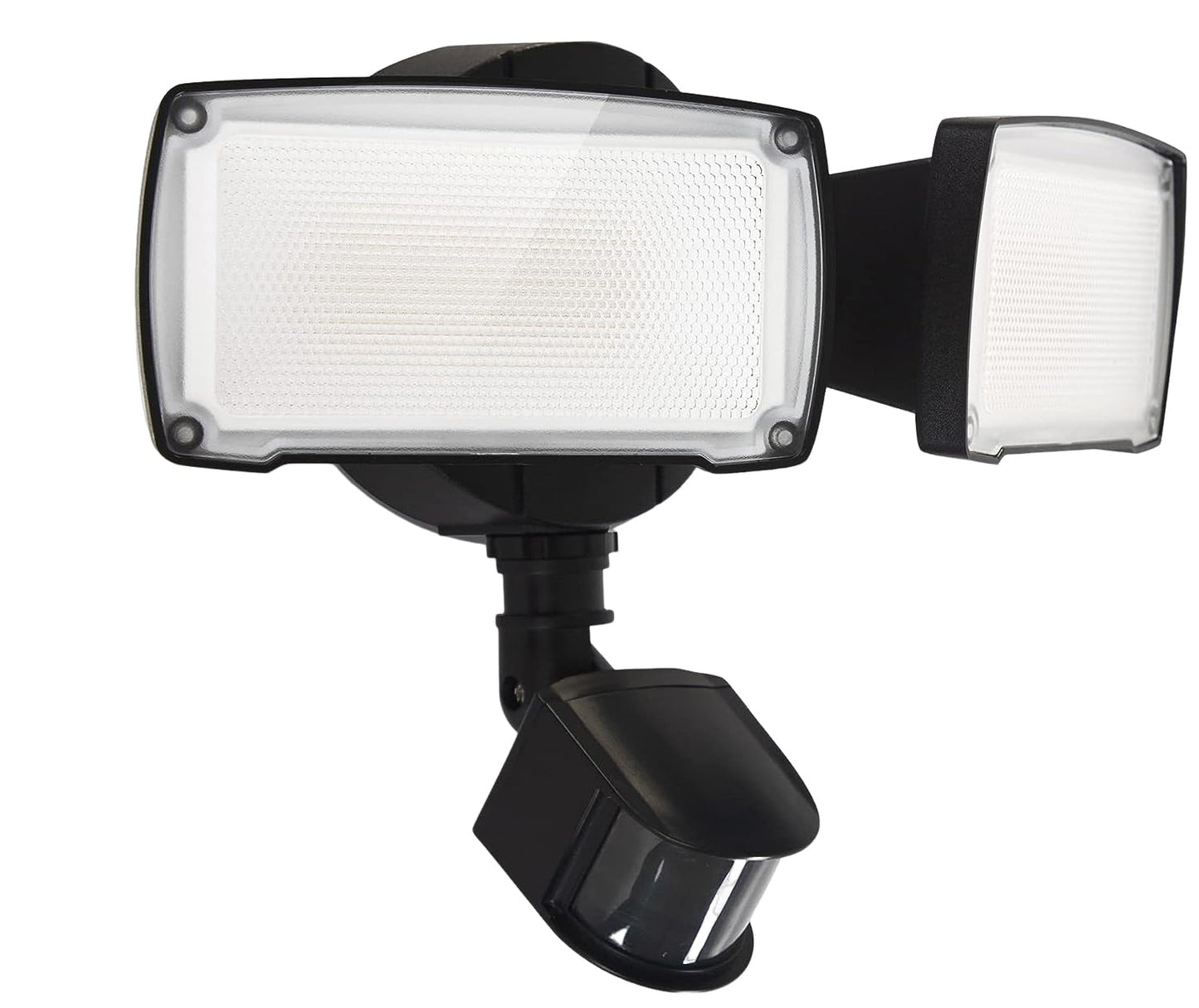 Ume 19W Led Flood Light With Motion Sensor, 2000Lm, Ip65 Waterproof, Black, Adjustable Heads, Dusk To Dawn For Outdoor Use
