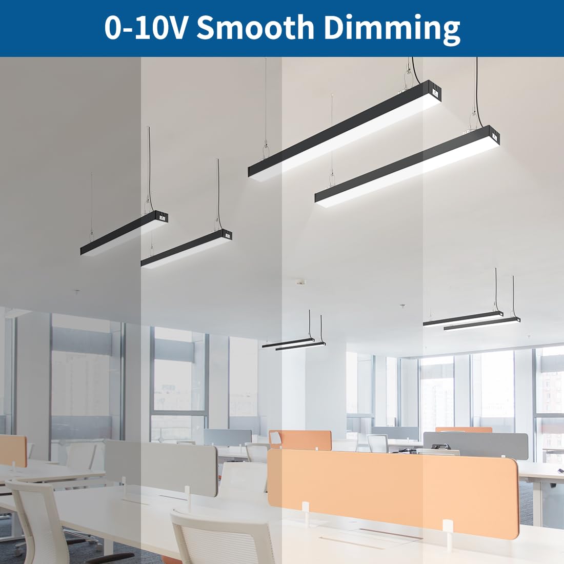 Dakason 4Ft Linkable Led Linear Light  40W Billiard Pool Table Lighting  Commercial Linear Lighting Fixture For Office  4 Led Tube Lights For Warehouse  3Cct  Dimmable 1Pack