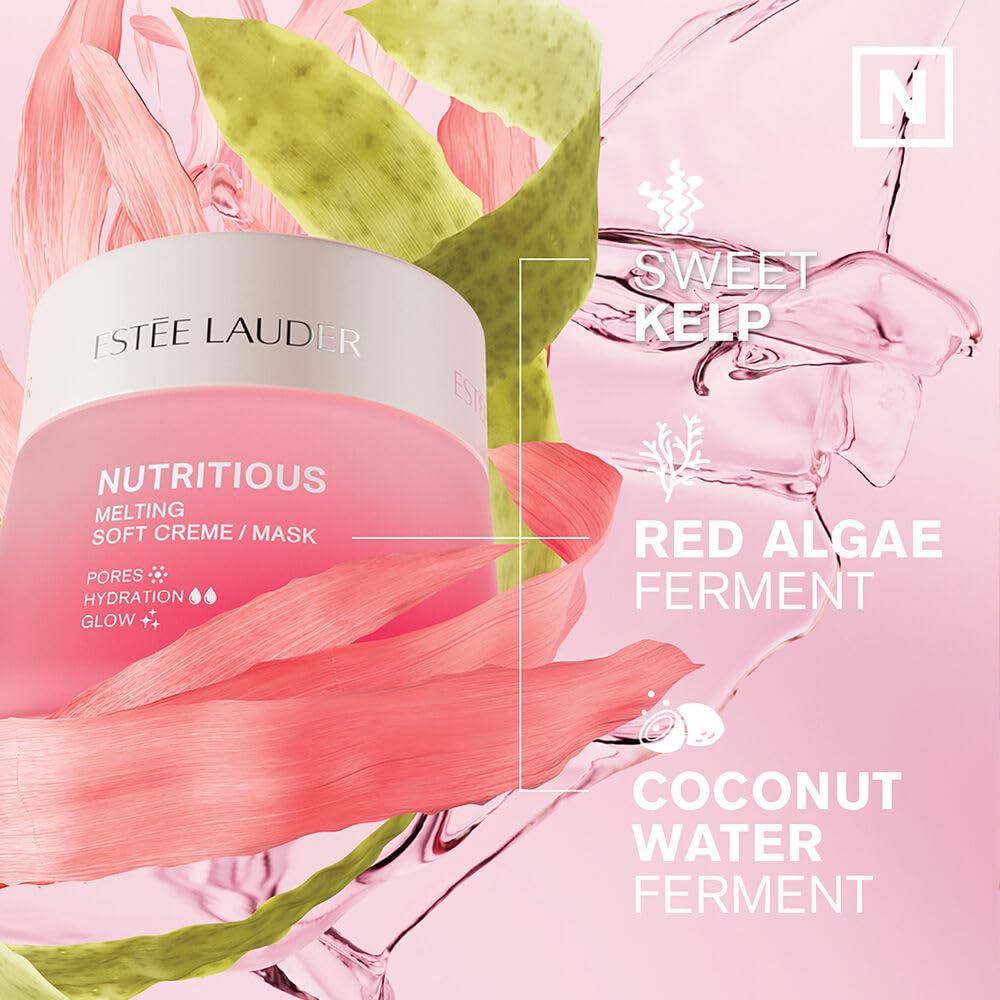 Est  e Lauder Nutritious Melting Soft Cream Moisturizer/Face Mask with Niacinamide | Pore Minimizing, 1.7 Ounce