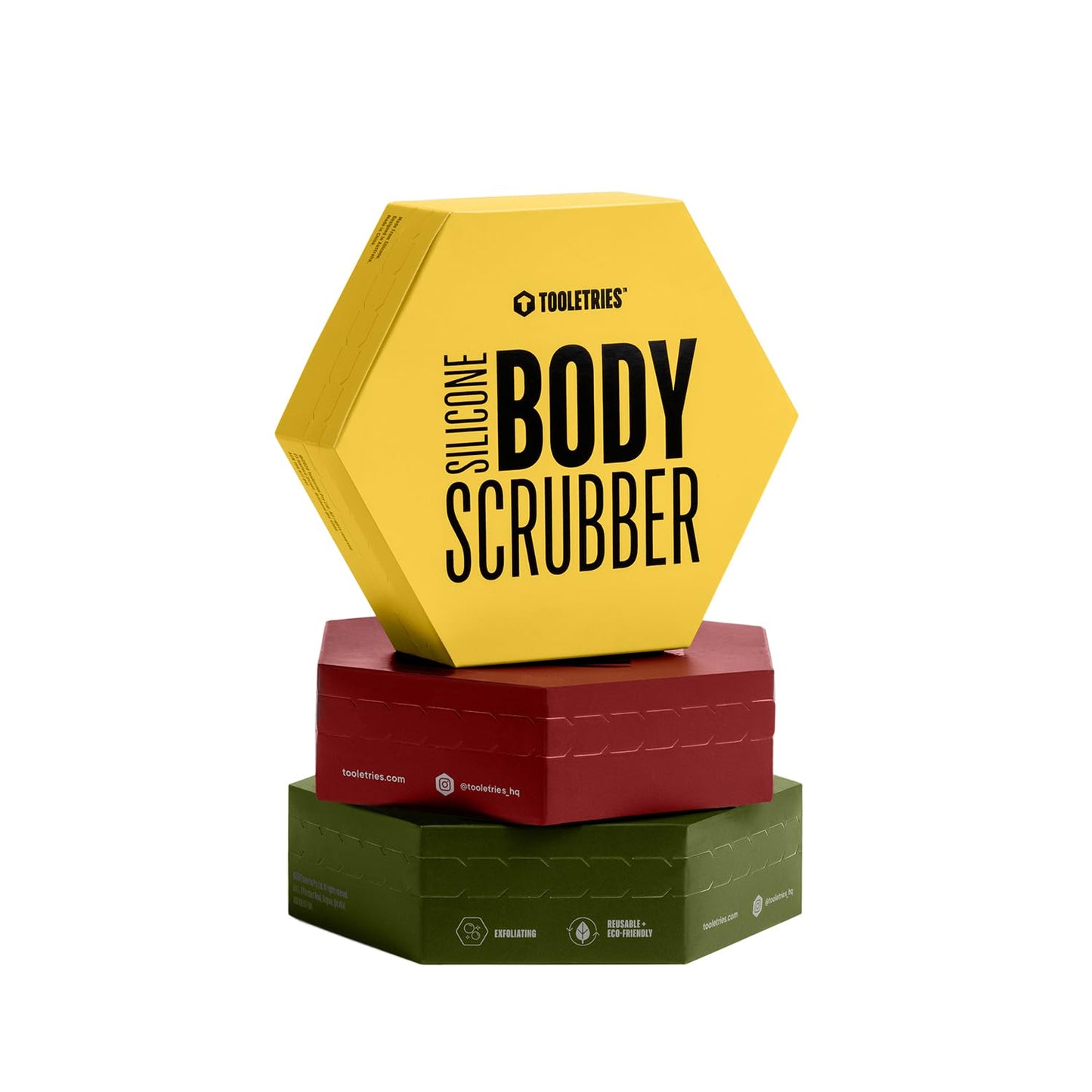 TOOLETRIES Body Scrubber - Silicone Exfoliating Scrubber - Bathroom & Shower Accessories for Men, Travel Essentials for Men - Du