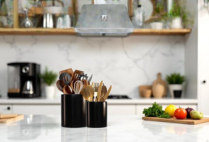 Spatula Holder Cooking Utensil Holder Modern Farmhouse Spatula Holder Crock for Home Decor Solid Ceramic Matte Not Easy To Slip