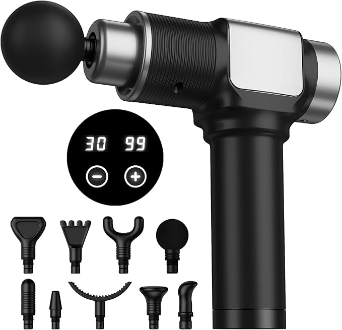 JQX Massage Gun, Deep Tissue Massager Gun for Pain Relief, Percussion Muscle Massage Gun for Athelets, Handheld Electric B...