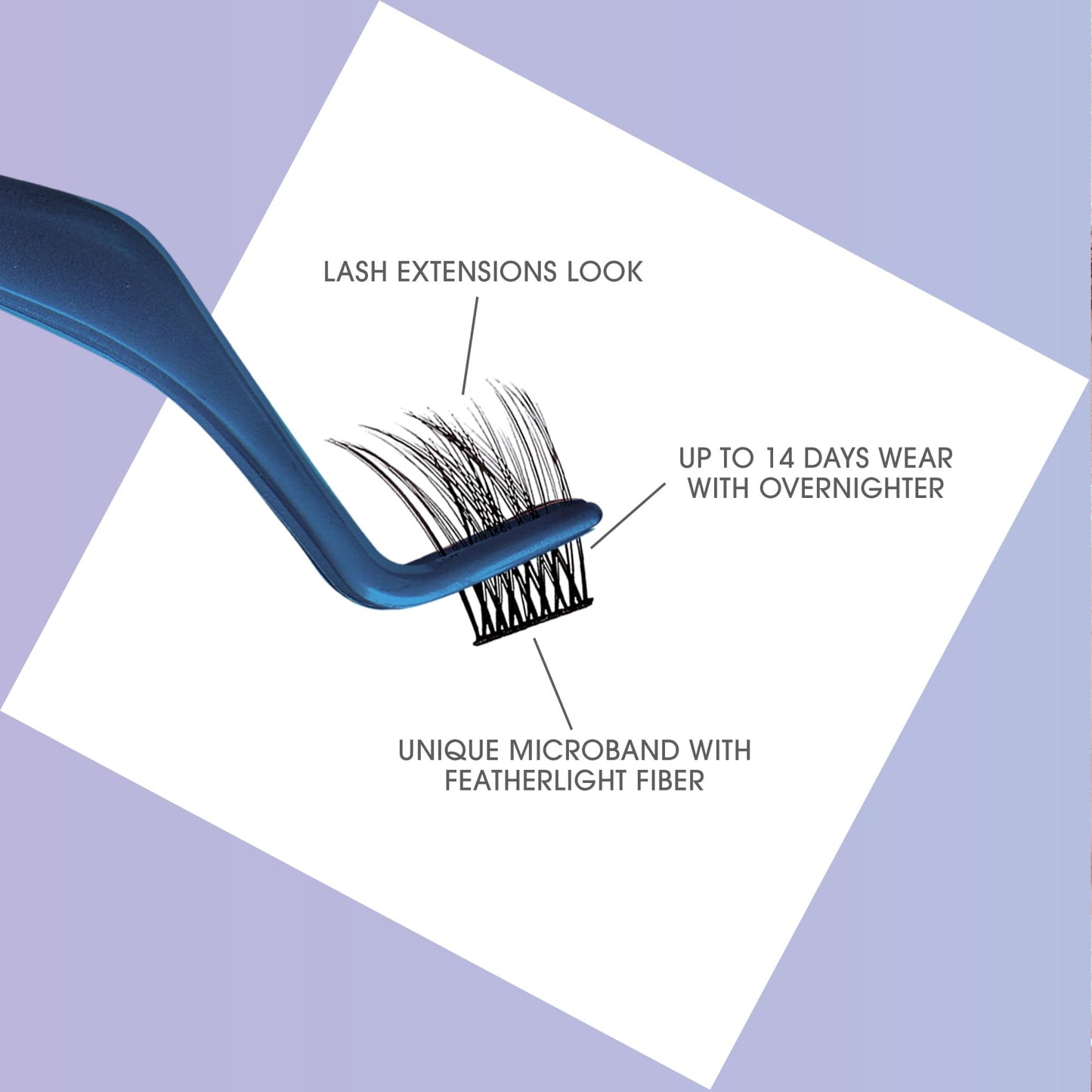 KISS Falscara DIY Eyelash Extension Wispy Wisps - Featherlight Synthetic Reusable Artificial Eyelashes Multipack of 24 Mini Lash
