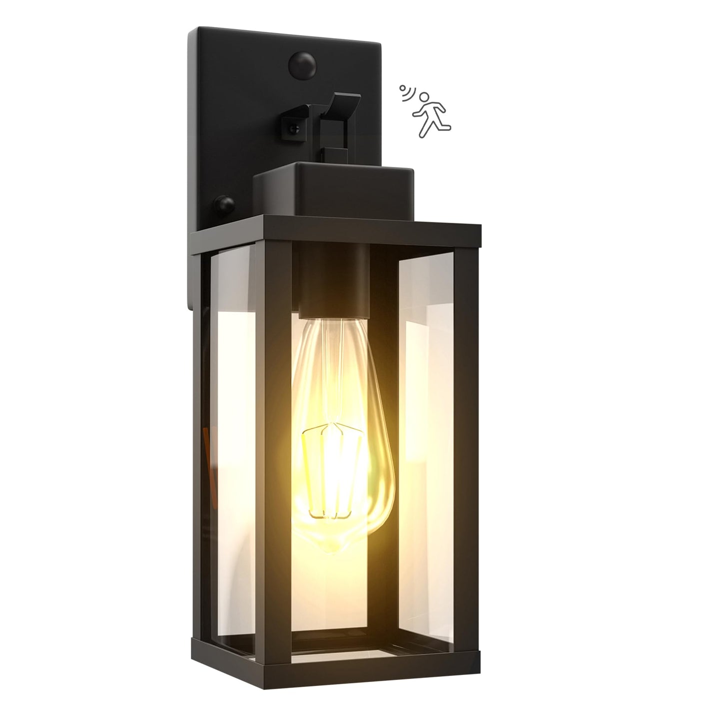 Kainozoic Motion Sensor Dawn To Dusk Outdoor Sensor Light Fixture Anti-Rust Exterior Wall Lighting Waterproof Outdoor Wall Lantern For Porch Patio Front Door Garage