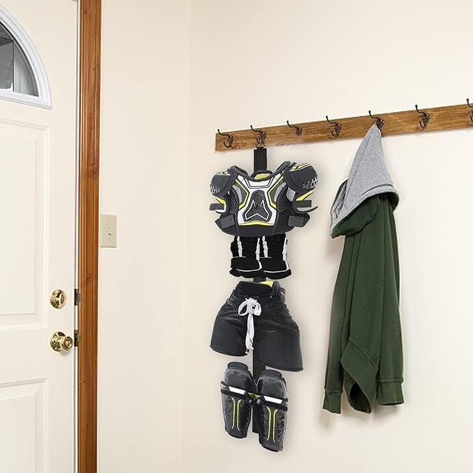 6pcs Hockey Hanger Portable Hanging Dryig Rack Hockey Gifts for Home and Outdoor Using in Ice Hockey Skating Football Camping Fishing 5 Hooks