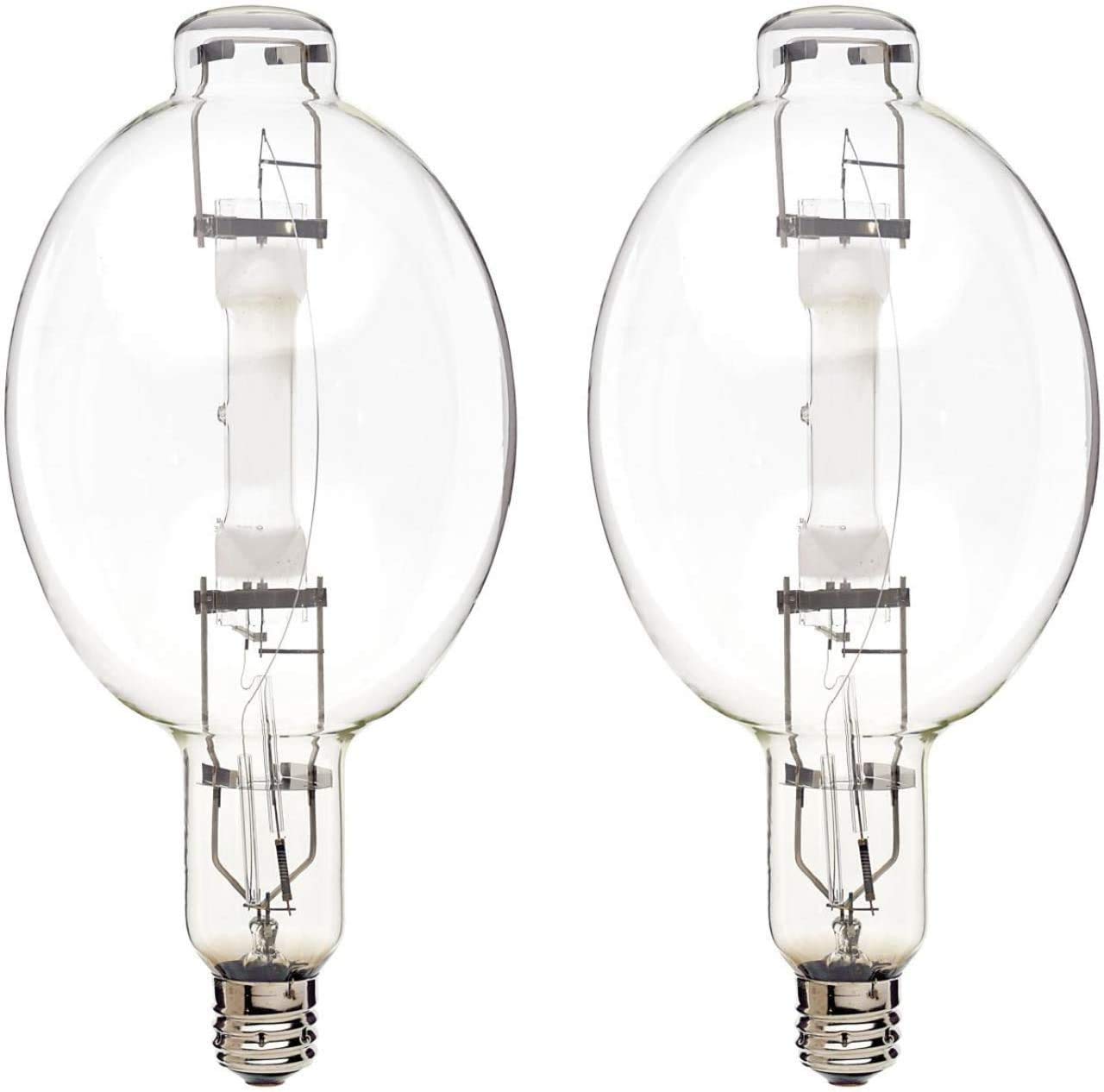 Goodbulb 1000-Watt Metal Halide Hid Light Bulb E39 Base Bt56 Ansi Code M141 High Output Hid Light 4000K Cool White Light Color Clear Finish Car Dealership Lighting Pack Of 2 Bulbs