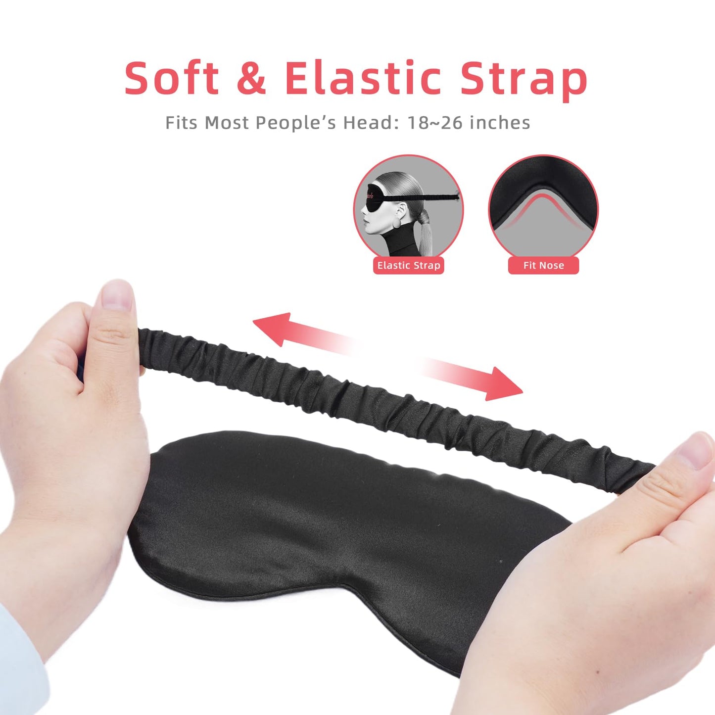 4 Pack Eye Mask for Sleeping Silky Funny Soft Satin Sleep Shade Cover Blindfold with Elastic Strap Travel Nap Blackout for Women Men