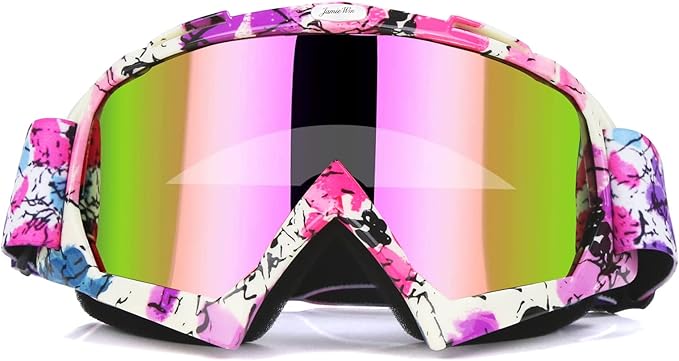 JAMIEWIN Motocross Goggles - ATV Dirt Bike Motorcycle UTV MX Offroad Riding Goggles with Anti UV, Dustproof, Anti Fog Lens...