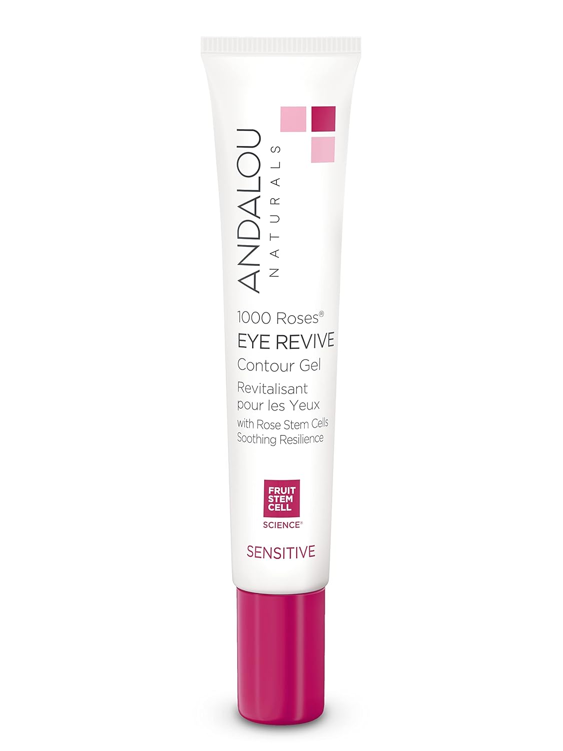 Andalou Naturals 1000 Roses Eye Revive Contour Gel, pomegranate,rose, 0.6 Fl Oz (Pack of 2)