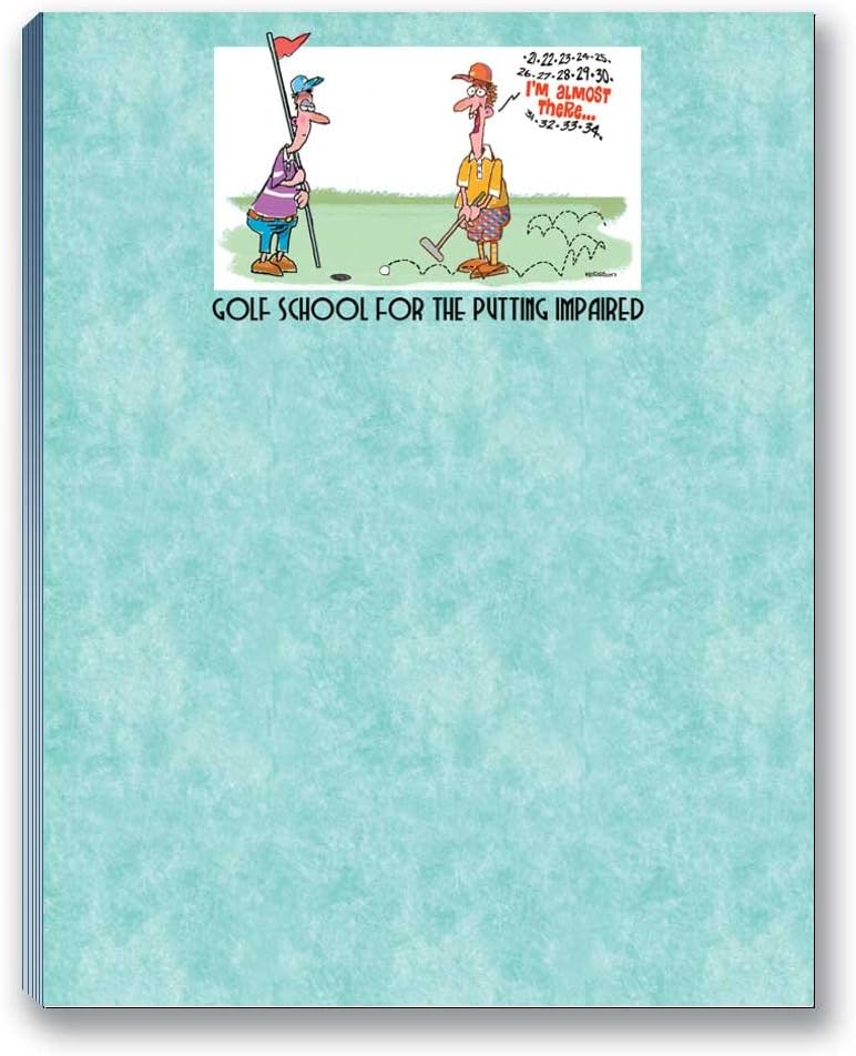 Stonehouse Collection | Funny Golf Notepads | 4 Assorted Golfing Note Pads | Small Gift Idea | USA Made (Golf Set #1)