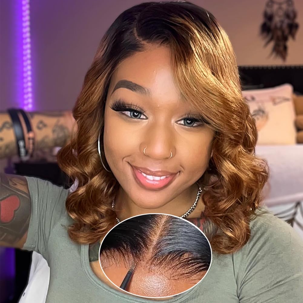 Ombre Lace Front Wigs Human Hair 5x5 Pre Plucked Pre Cut Lace Front Wigs Human Hair 5x5 HD Lace Closure Wigs Human Hair for Wome