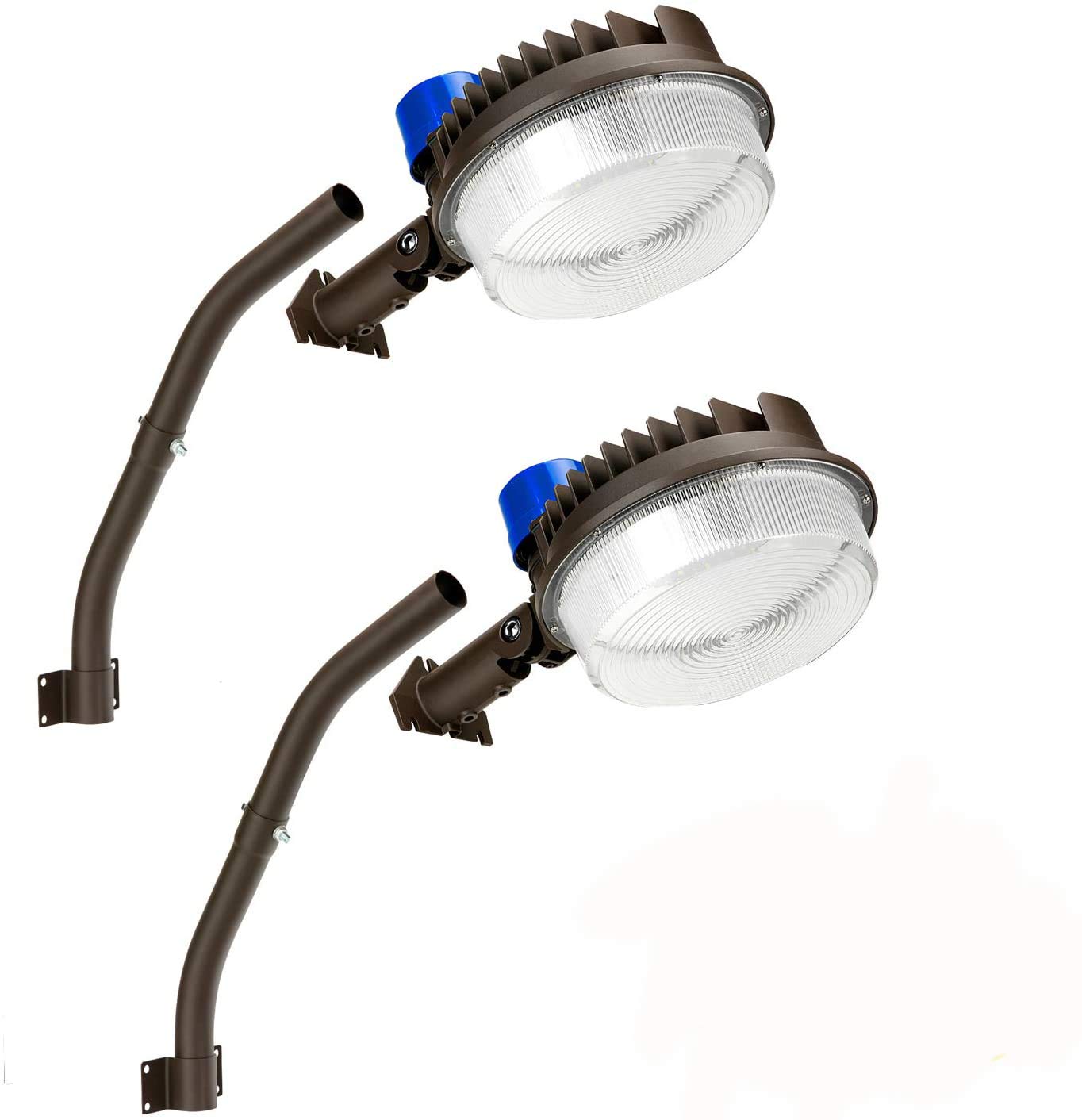 Juyace 18000LM LED Barn Light, 120W, IP65 Waterproof, Dusk to Dawn, Brown, Model KU1127B, 2-Pack