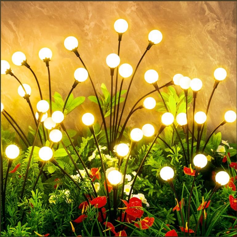 Vignuto Solar Lights Outdoor Waterproof, 16LED, 2 Packs, Warm White, Plastic, Model Vignuto-01
