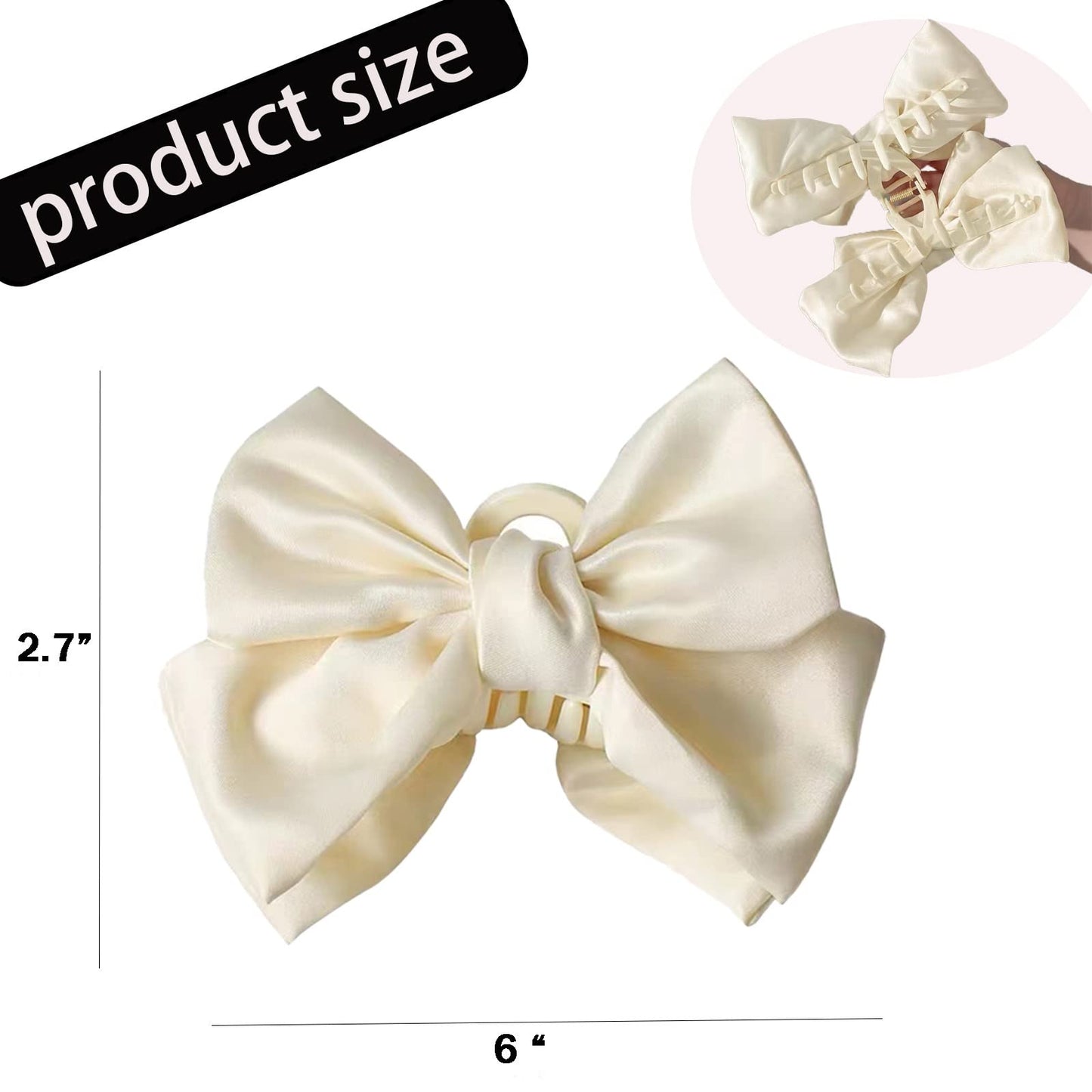 ZYIGYI 5 Inch Hair Claw Clips for Women Girl with Long Thick Hair 5 Color
