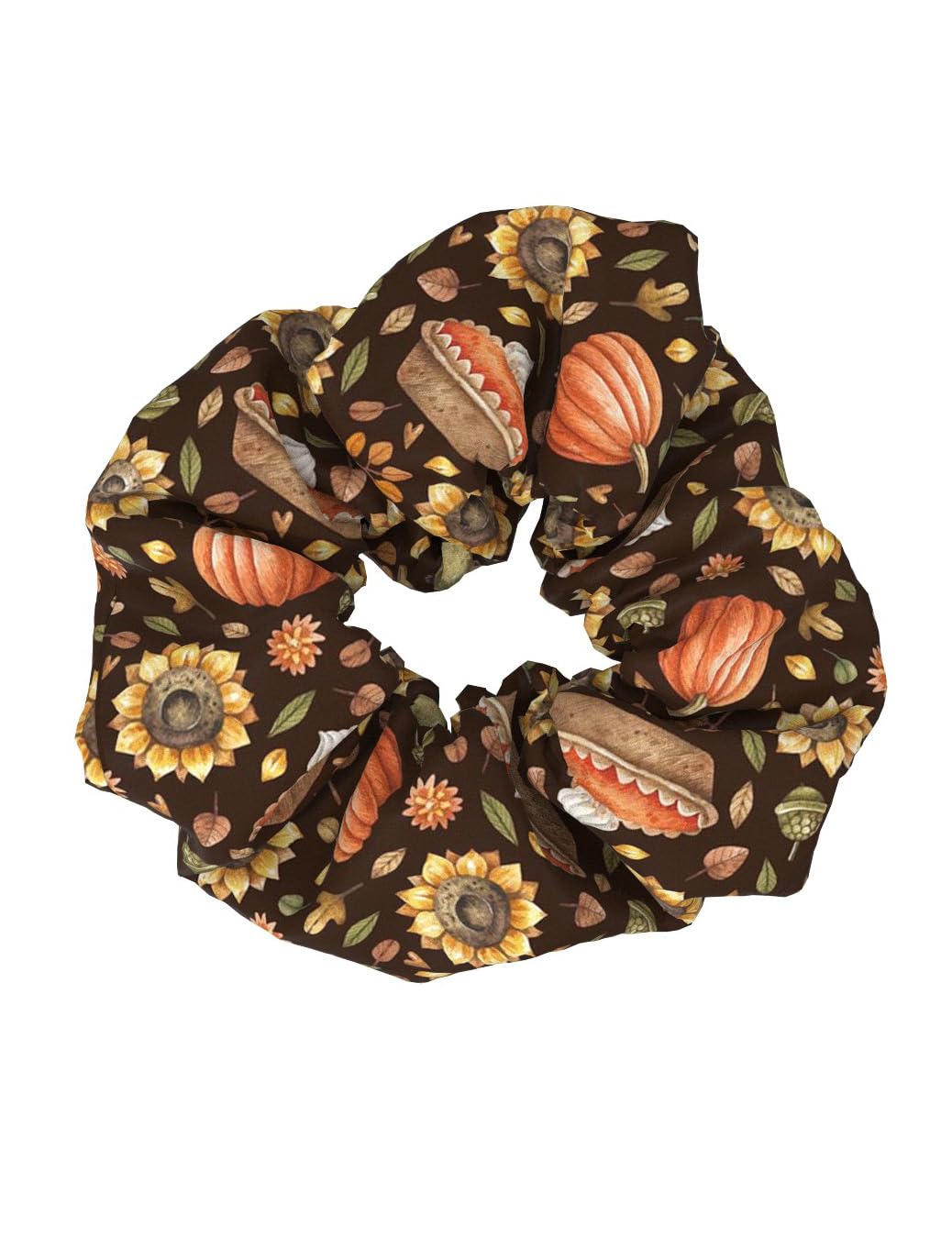 Thanksgiving Pumpkin Hair Scrunchy Fall Turkey Ponytail Holder Thanksgiving Hair Scrunchies JHT22 (A1)