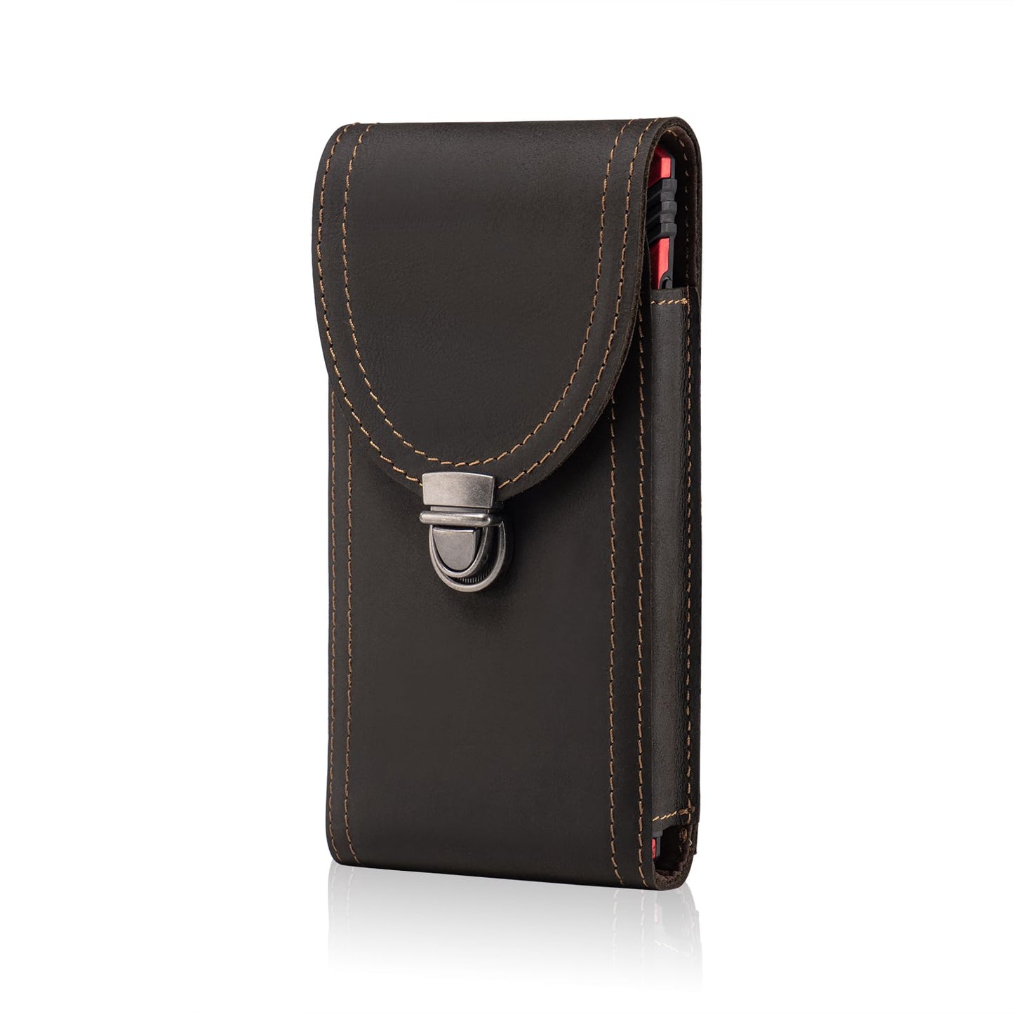 Hengwin Genuine Leather Cell Phone Holster For Belt, Belt Pouch Phone Holder Fit For Iphone 16 Pro Max 15 Pro Max 14 Pro Max Sam