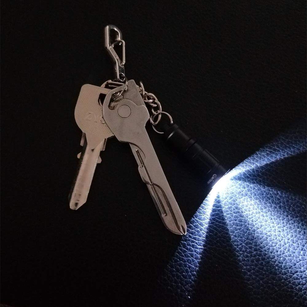 Nitefox Mini Keychain Flashlight - Bright, Long-Lasting, 2PCS, Black/Red, Ideal for Outdoor Activities and Emergencies