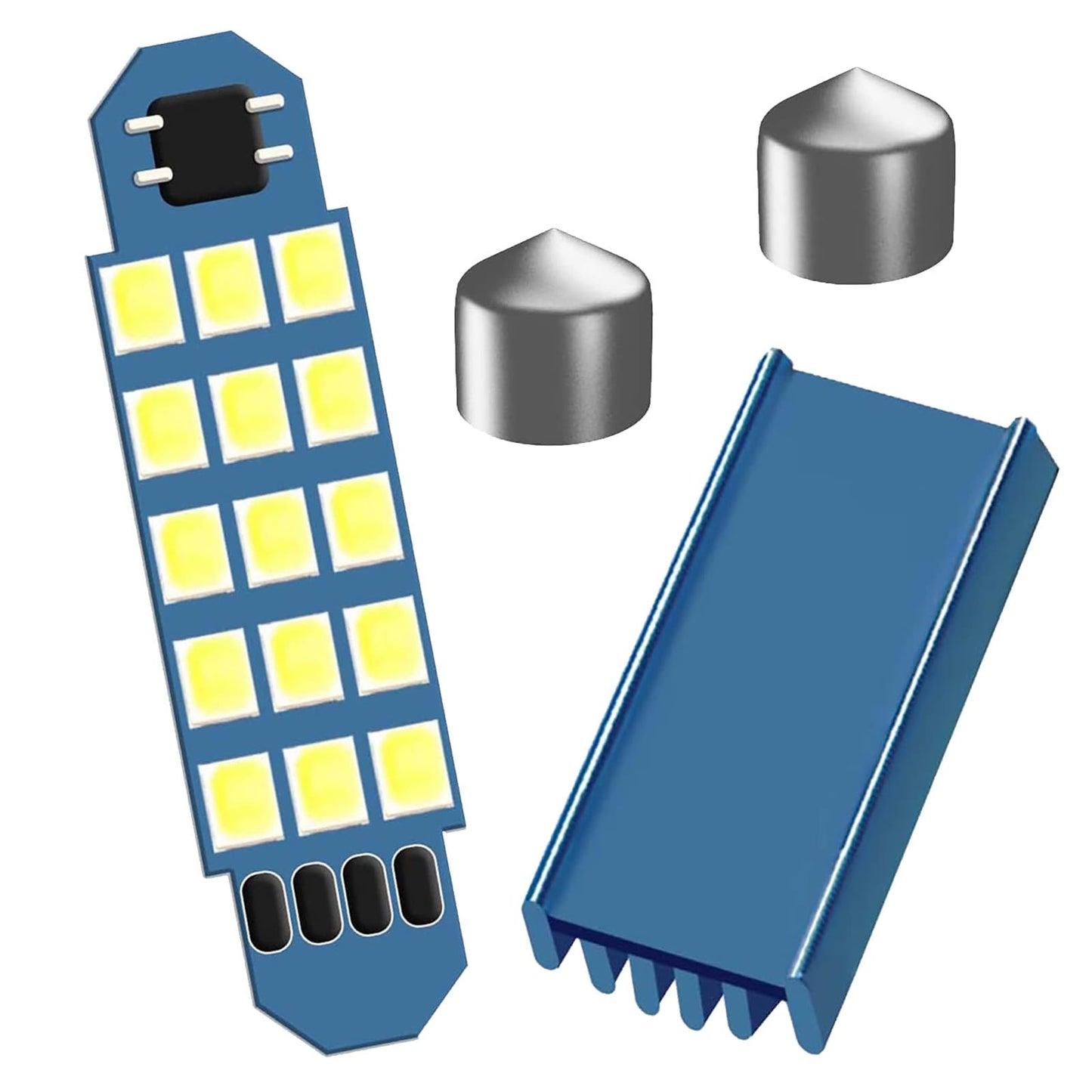 Gkmow Pack-4 578 Led Extremely Bright Bulbs  1.59 6500K 2835 Chipsets 400Lm Bulbs For Led Interior Dome Map Door Lights 211-2 212-2 569 6411 6451 41Mm 42Mm (White)
