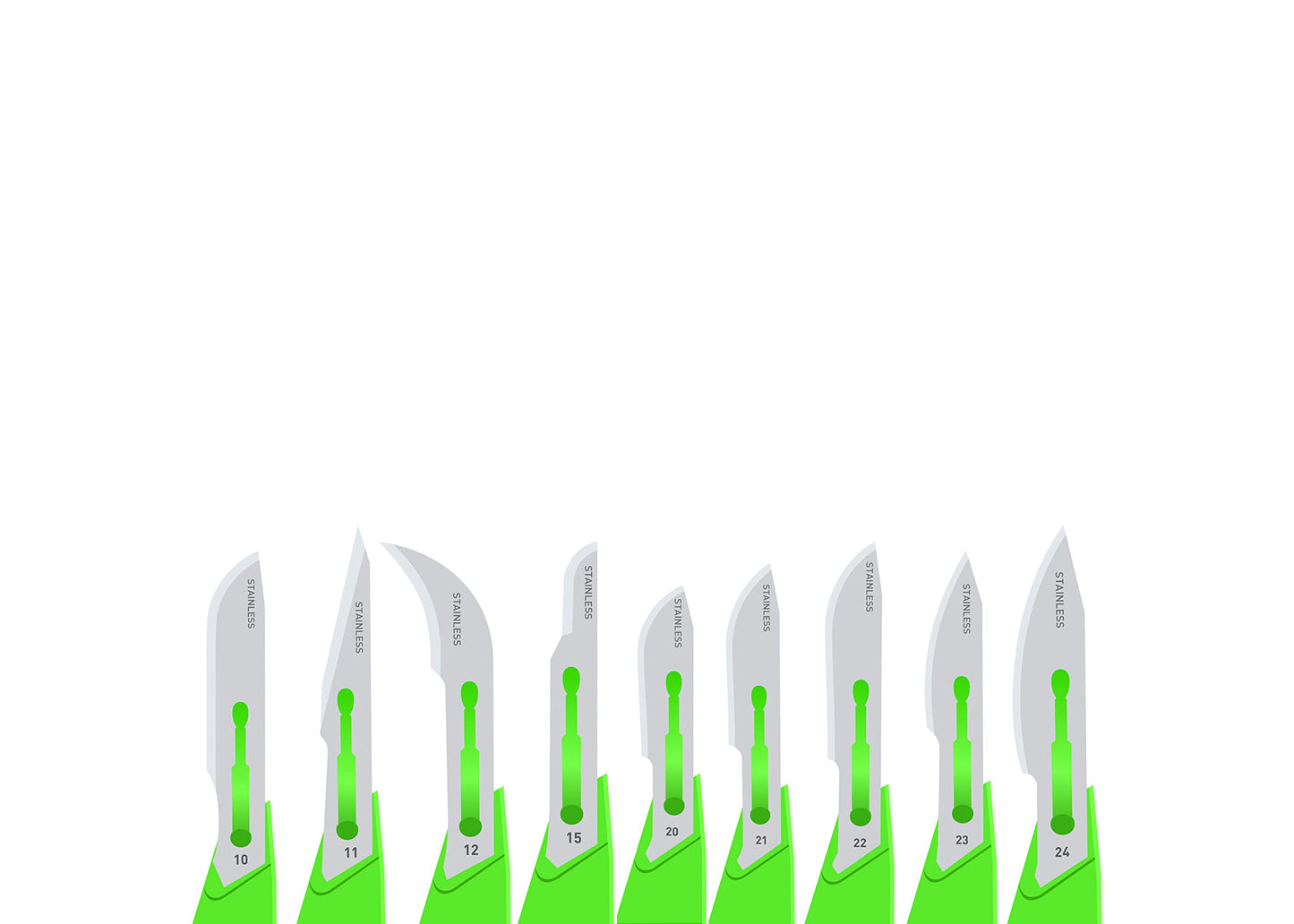 Cynamed Disposable Scalpel Blades| Sharp, Tempered Stainless-Steel Blades | Pack of 10 Sterile Scalpel Knives| Plastic Handle| Individual Pouches| for Dermaplaining, Podiatry, Crafts & More (No.10)