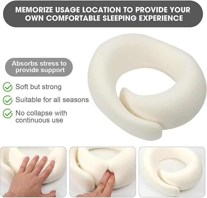WEERSHUN Travel Pillows for Airplanes,2024 New Travel Pillow,Travel Neck Pillow Neck Pillow Airplane Memory Foam Travel Pillow Neck Pillow for Traveling Suitable for Airplanes,Offices and Cars
