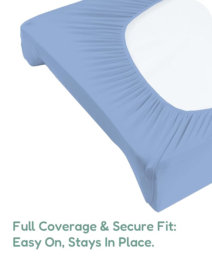 Extra Stretchy Changing Pad Cover, Ultra Soft Premium Jersey Knit Changing Pad Sheets, Unisex for Boys Girls, Fits All Standard Changing Tables/Dresser Tops - 2 Pack