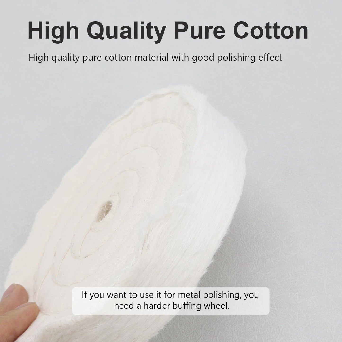SCOTTCHEN Buffing Polishing Wheel 6 inch (70 Ply) Extra Thick for Bench Grinder Tool with 1/2" Arbor Hole 2 PCS