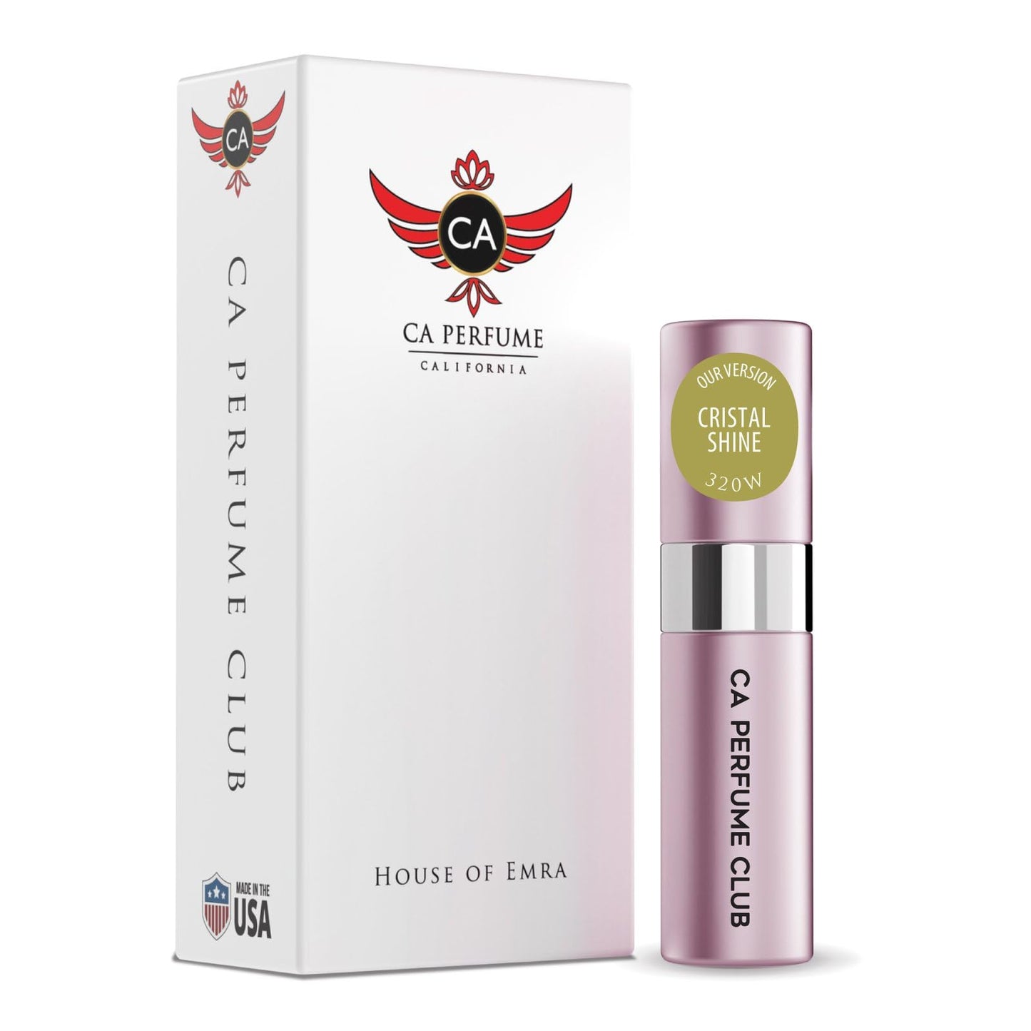 CA Perfume Impression of Cristal Shine for Women Floral Green Scent Long Lasting Perfumes for Women Eau De Parfum Travel Size Refillable Atomizer Spray 0.27 Fl Oz 8ml