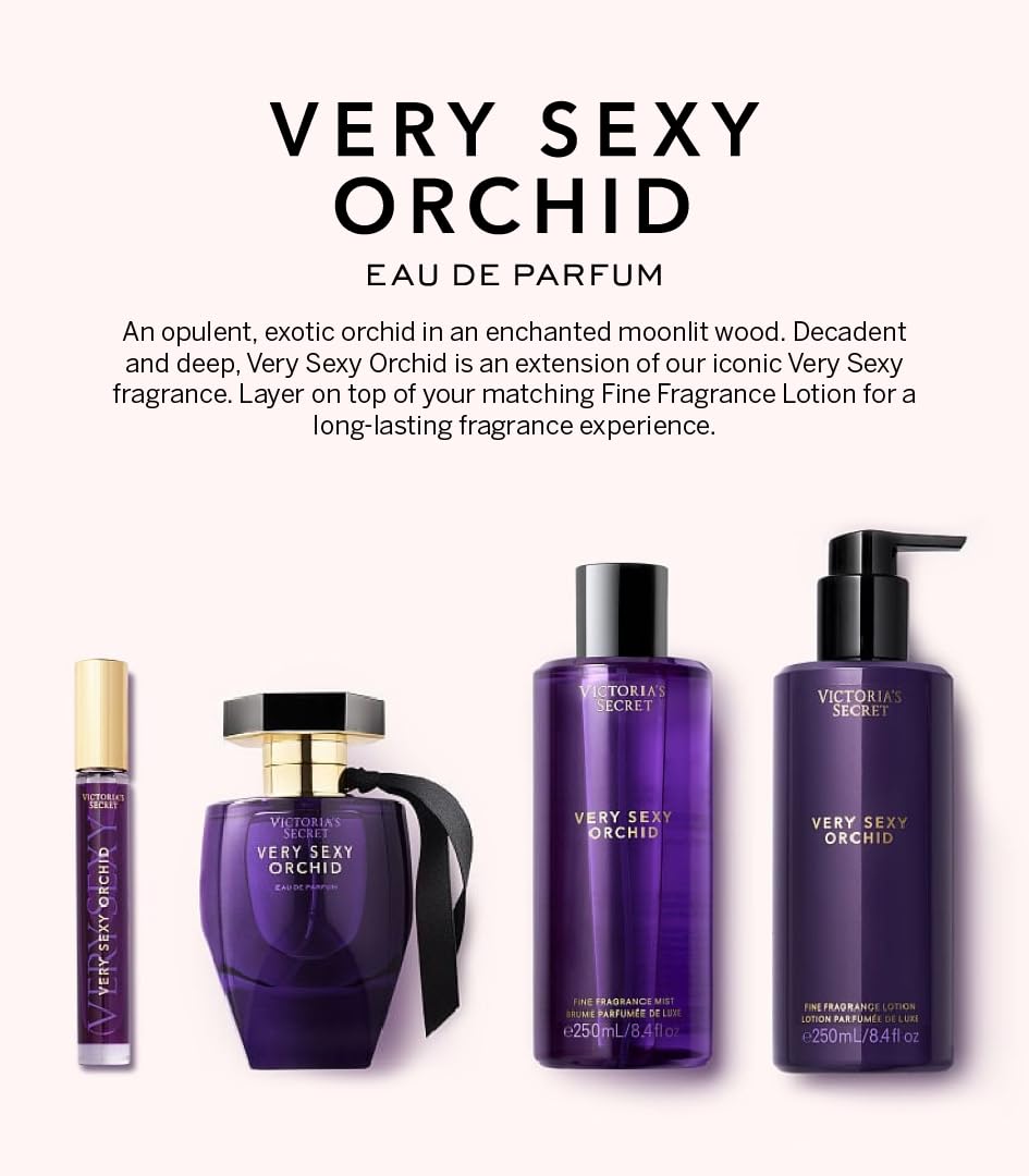 Victoria's Secret Very Sexy Orchid Eau de Parfum, Notes of Blackcurrant, Orris Woods & Sheer Patchouli, Perfumes for Women (3.4