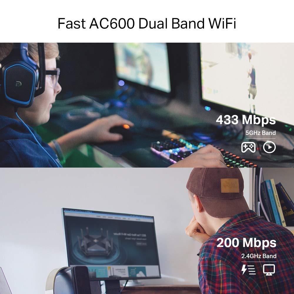 Tp-Link Pcie Wifi Card Ac600 For Desktop Pc, Dual Band Wireless Internal Network Card(Archer T2E) High-Gain Antenna, Mu-Mimo, Wp