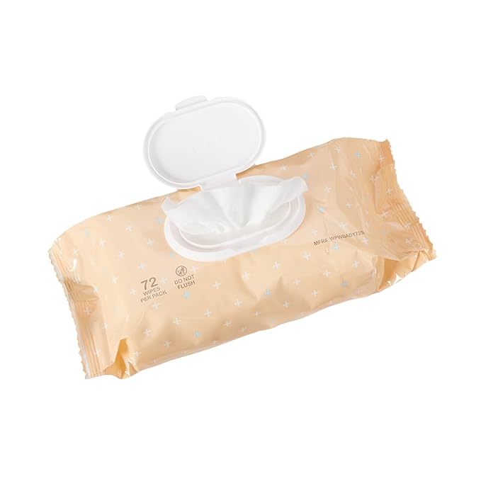 McKesson Baby Wipes, Baby Powder Scent (1 Pack, 72 Wipes) - Aloe & Vitamin E, 99% Water, Flip-Top Lid, Wipes for Sensitive Skin & Diaper Rash, 6.8 in x 7 in, 72 per pack