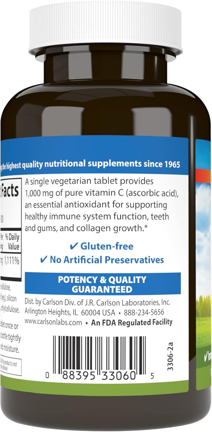 Carlson - Vitamin C 1,000 mg, 100 Count