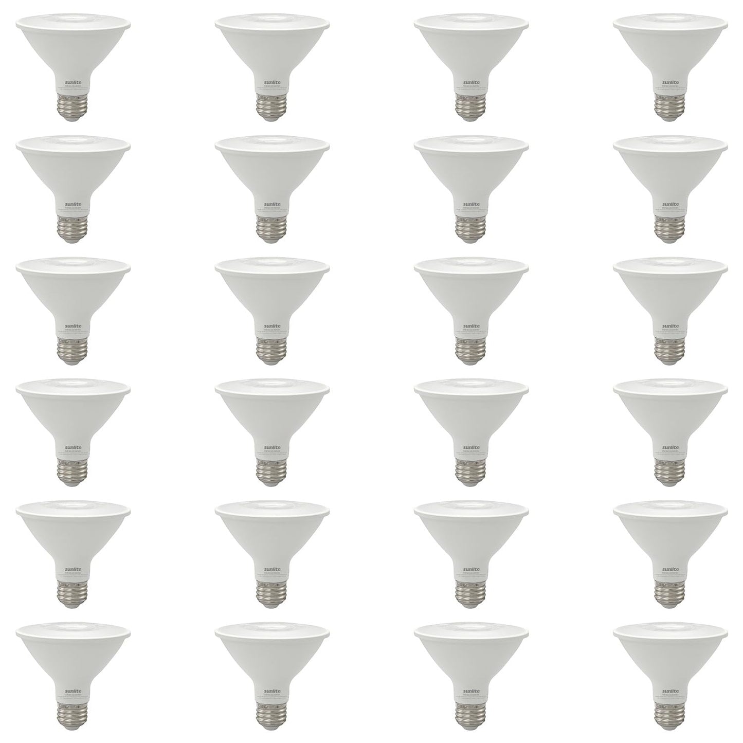 Sunlite Reflector Par30 Led Bulb  Spotlight  9W (75W=)  750 Lmns  Medium E26 Base  90 Cri  Dimmable  Decorative Track Lighting Use  Etl  Title-20 Compliant  Bulk  24 Pack  40K-Cool White