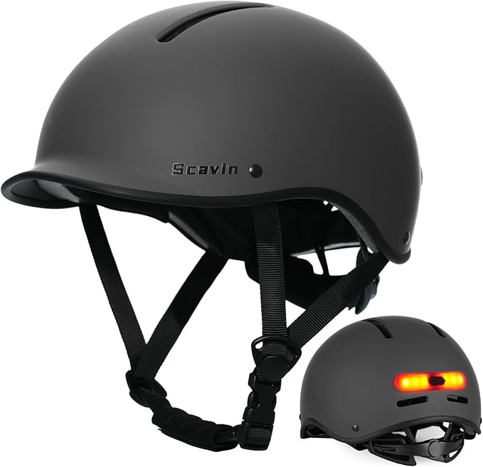 Bike Helmet for Adults with Rechargeable Rear Light, Adjustable Cycling Helmet for Men Women Youth - Safety Certified for ...