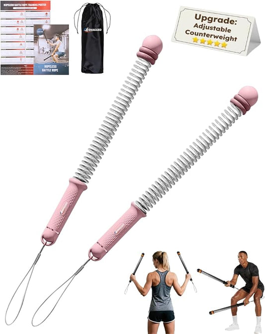 Ropeless Cordless Portable Battle Ropes for Home Gym,Adjustable Weight Z-Rope,Workout Equipment Weighted,Exercise Strength...