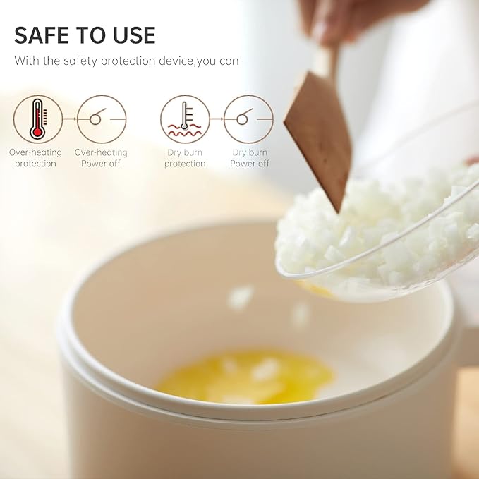 Hot Pot Electric with Steamer, 1.5L Ceramic Glaze Non-stick Portable Pot, Dual Power Multi-functional Electric Cooker, Suitable for Steak, Pasta, Hot Pot, Ramen, Dorm Room Essential