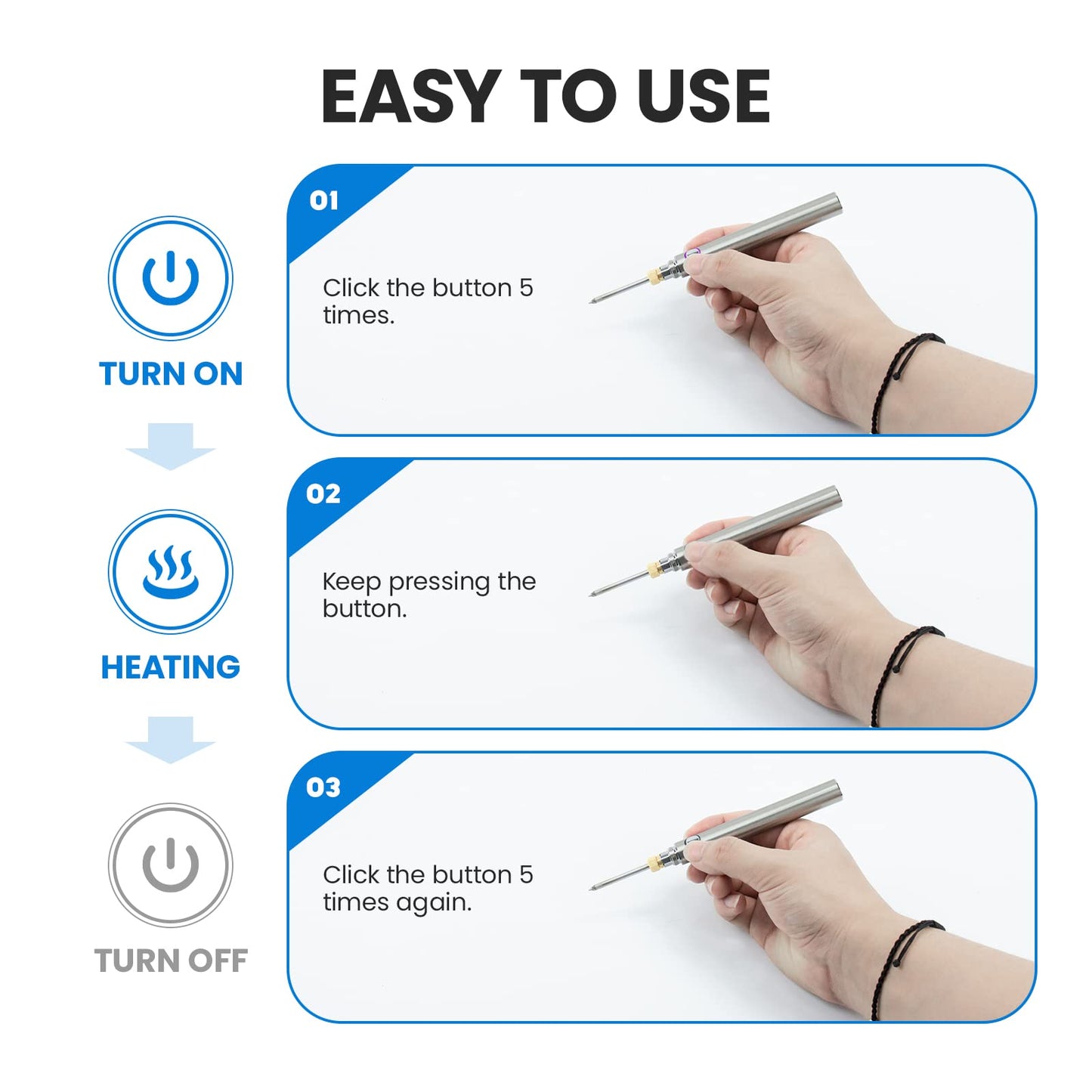 Cordless Soldering Iron Kit, ELMCONFIG 1100mAh USB Wireless Electric Soldering Gun Pen, Portable and Rechargeable for Home Appliance Repair, Electronic Components, DIY