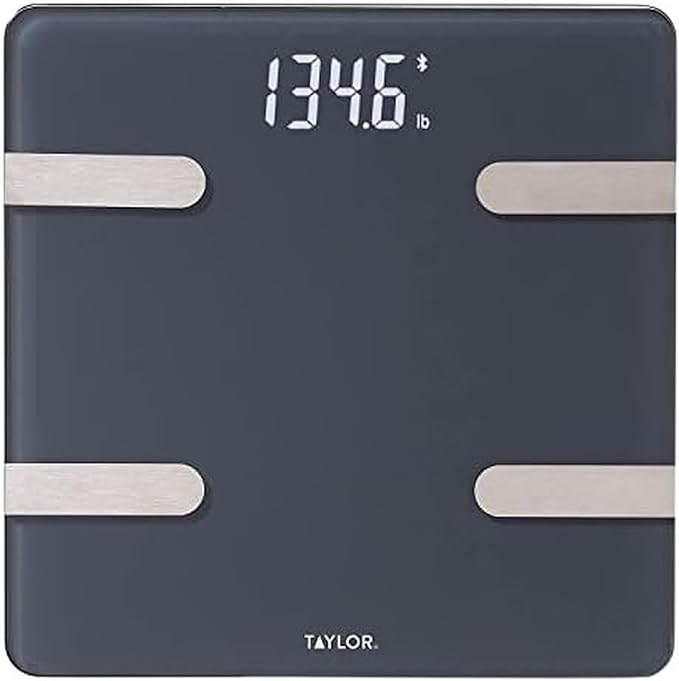 Taylor Bluetooth Smart Body Composition Scale for Body Weight, Body Fat, Water, Muscle and Bone Mass, Weight Tracking, and...