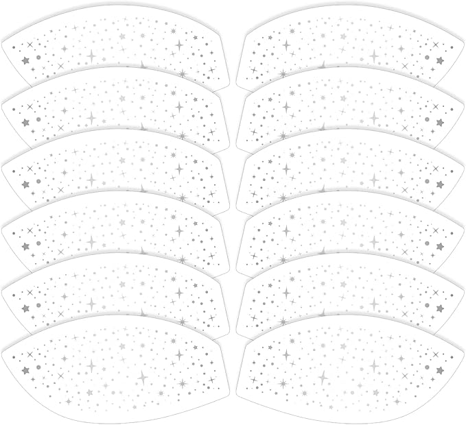 6 Pairs Valentine's Day Eyeshadow Tattoo Eye Decorations Makeup Patches Eye Speckles Glow Up Make-Up Patches Silver Stars ...