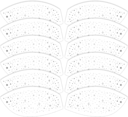 6 Pairs Valentine's Day Eyeshadow Tattoo Eye Decorations Makeup Patches Eye Speckles Glow Up Make-Up Patches Silver Stars ...