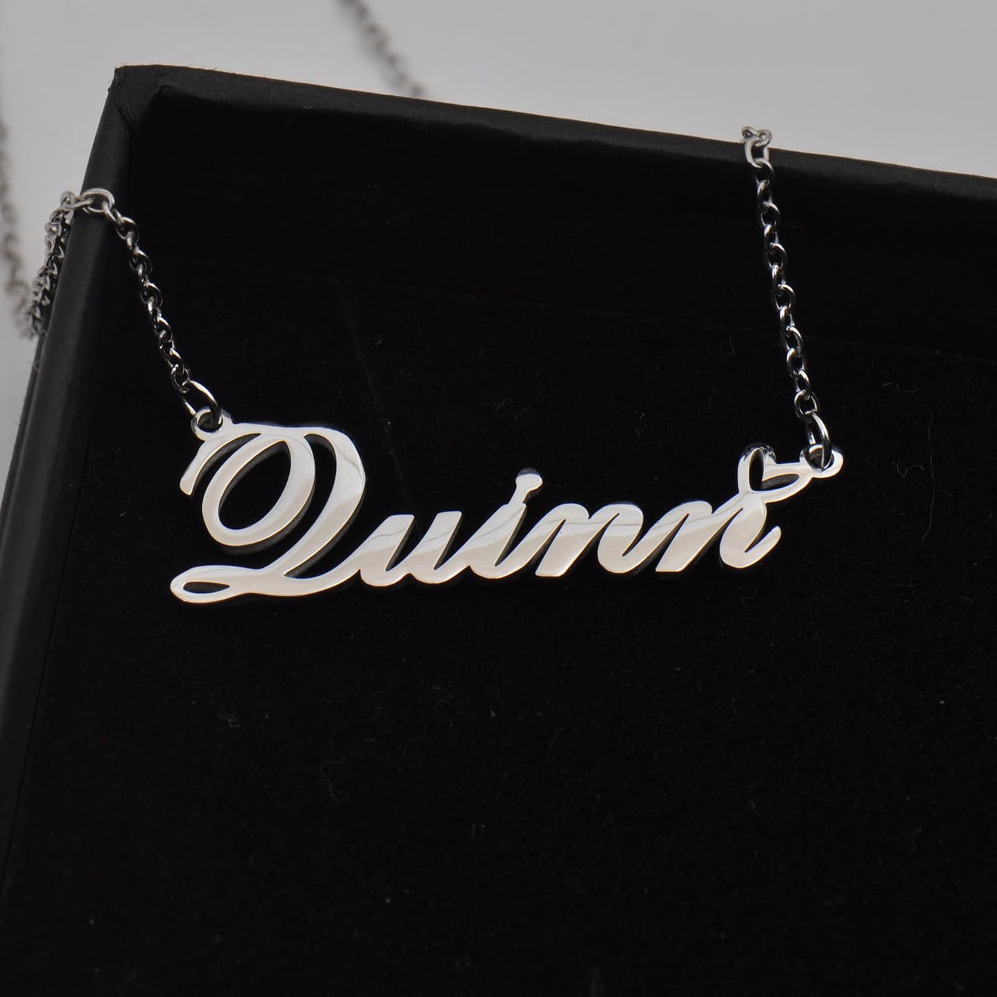 Aoloshow Stainless Steel Silver Shannon Heart Name Necklace Charm Pendant Jewelry for Mom Best Friends