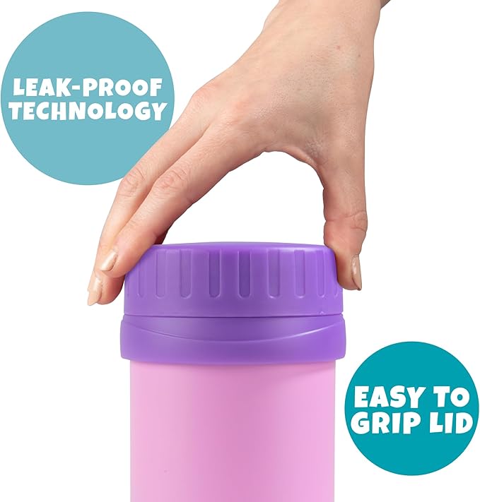 Bentology Stainless Steel Insulated 13oz Lunch Jar for Kids- Large Leak Proof, thermos Storage Keeps for Hot or Cold Food, Soups, Liquids w Wide Mouth- BPA Free for Back to School Lunch Boxes, Bags