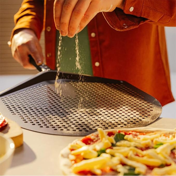 Gozney Pro Placement Peel for 14" Pizzas, Compatible W/All Gozney Ovens except Tread or Roccbox pizza ovens, 100% Aluminum Design, Fully Perforated Blade & Replaceable Handle