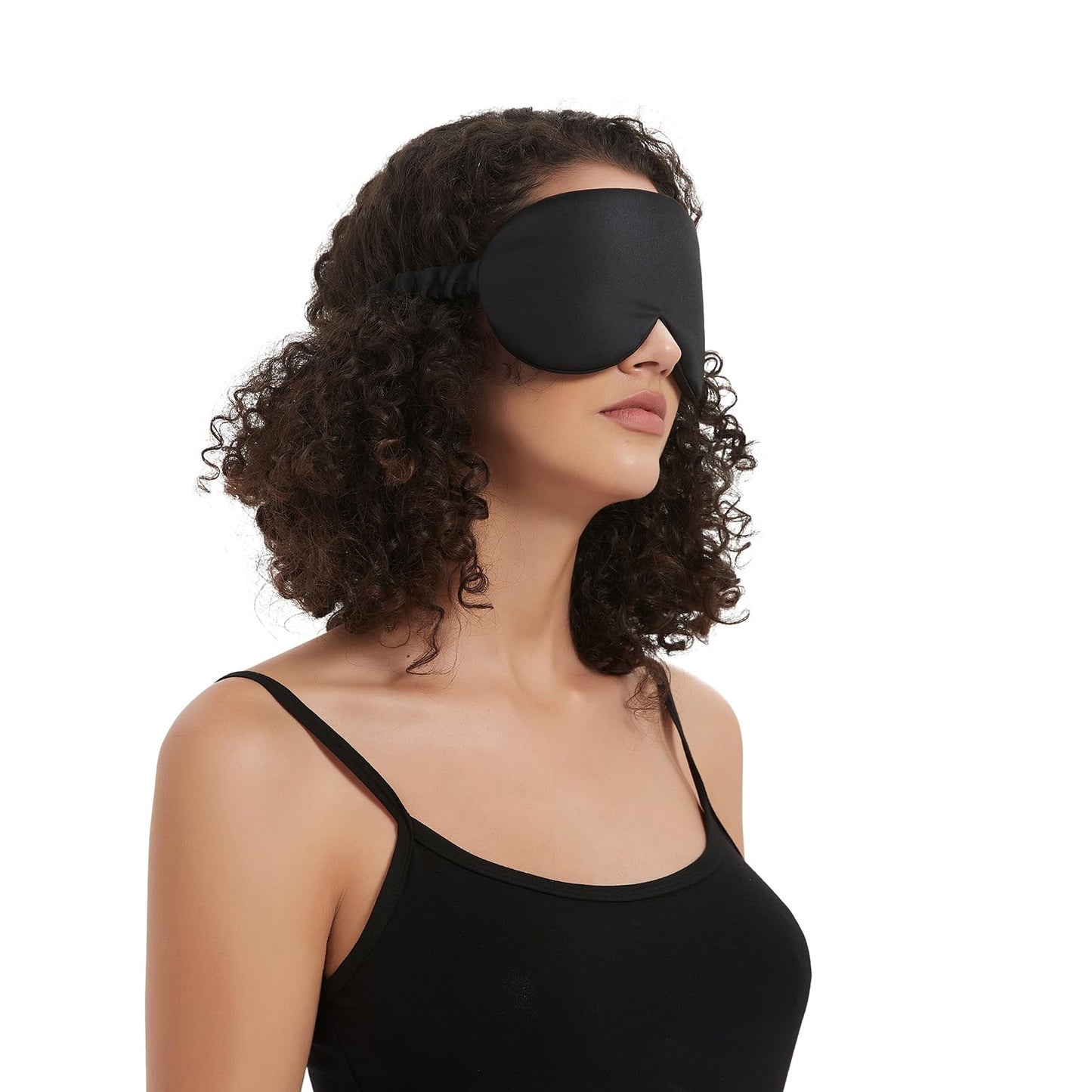 ALASKA BEAR Sleep Mask with Silk-Covered Headband for Hair Care, Silk Eye Mask Comfortable Scrunchy Band Over Ears (Built-in Contour Insert, Luxury 22 Momme)