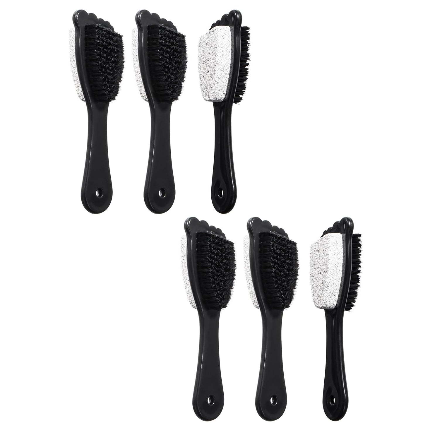 Beomeen Foot Brush and Pumice Stone for Shower with Handle, 6 Pcs Shower Foot Scrubber Callus Remover 2 in 1 Pedicure Brush with