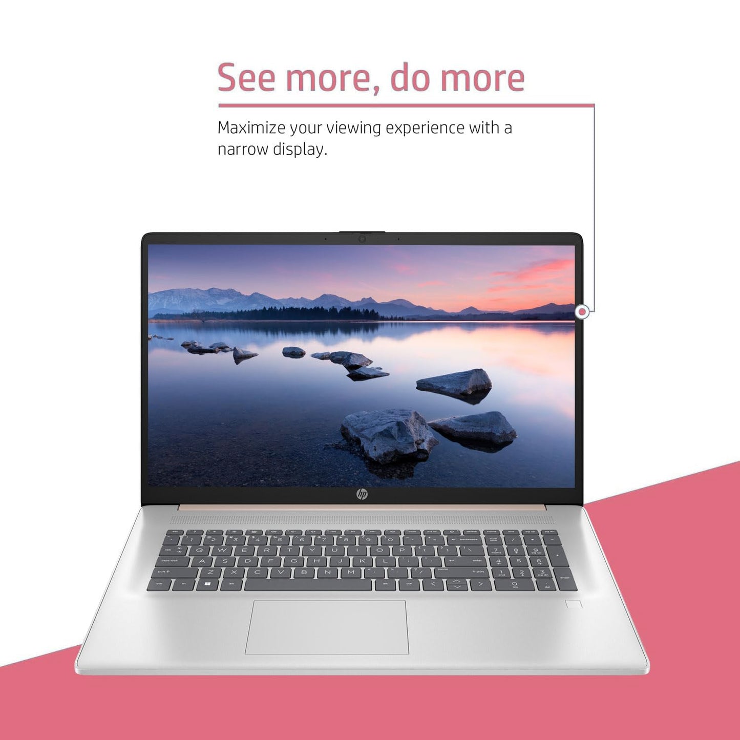 Hp Essential Daily Traditional Laptop, 17.3 Fhd Display, Intel Core I7-1355U, 16Gb Ram, 1Tb Ssd, Fingerprint Reader, Backlit Key
