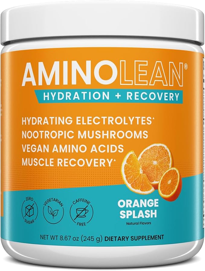 AminoLean Recovery + Hydration – Electrolytes Powder & BCAA Amino Acids for Instant Hydration & Post-Workout Recovery – No...