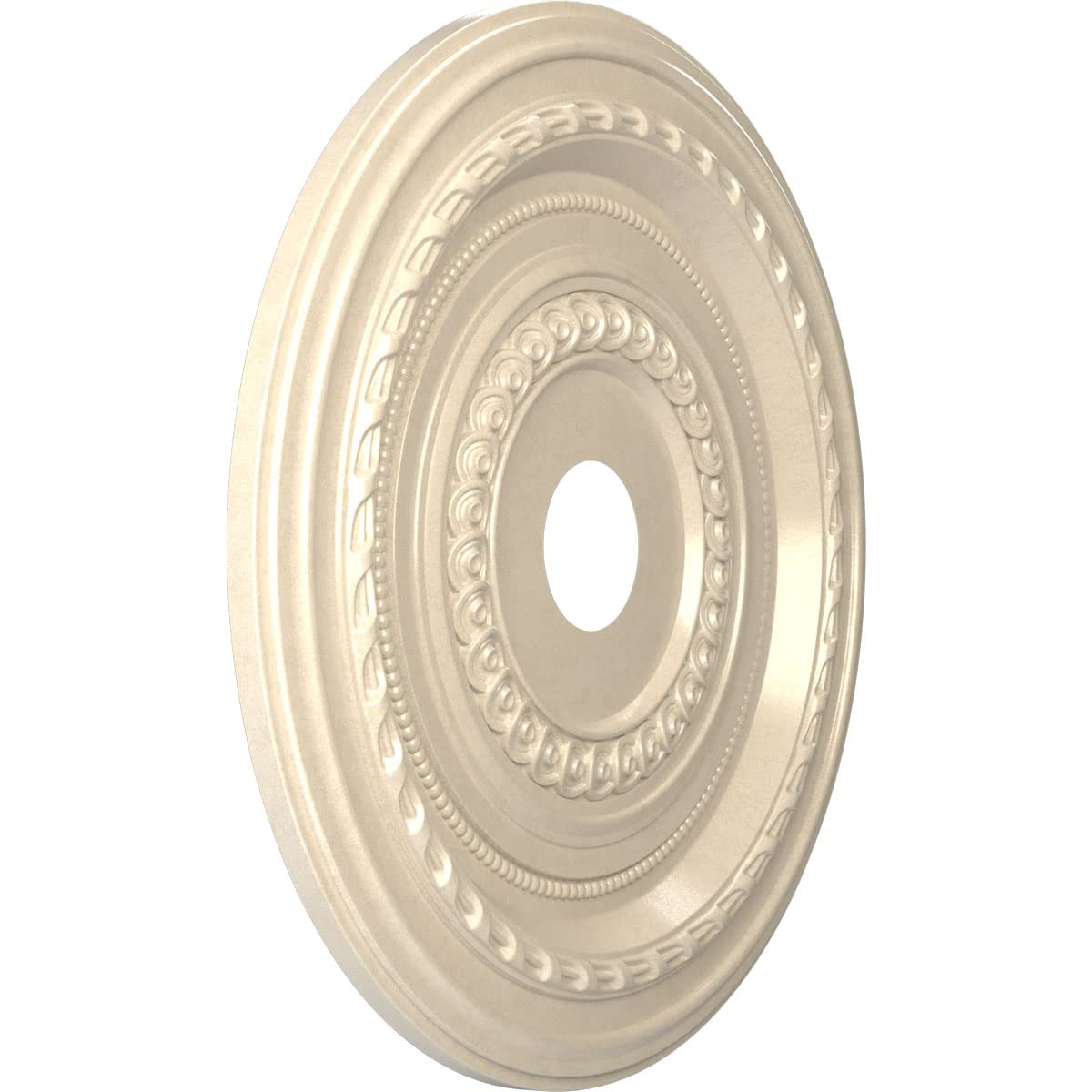 Ekena Millwork Cmp22Coepe Cole Thermoformed Pvc Ceiling Medallion (Fits Canopies Up To 6), 22Od X 3 1/2Id X 1P, Universal Metall